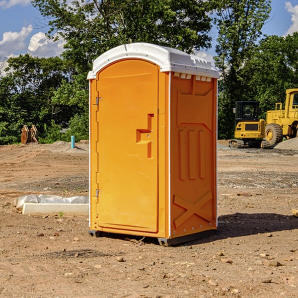 how often are the porta potties cleaned and serviced during a rental period in Lamar